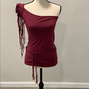 See by Chloe one shoulder Top with beading